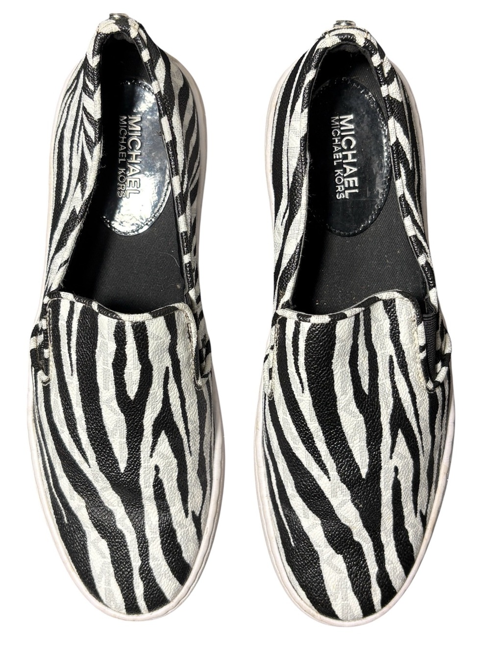 Michael Kors Zebra Print Slip On Sneakers 9M